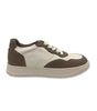 sneakers cristiano gualtieri g10 suede bianca e fango in pelle P25