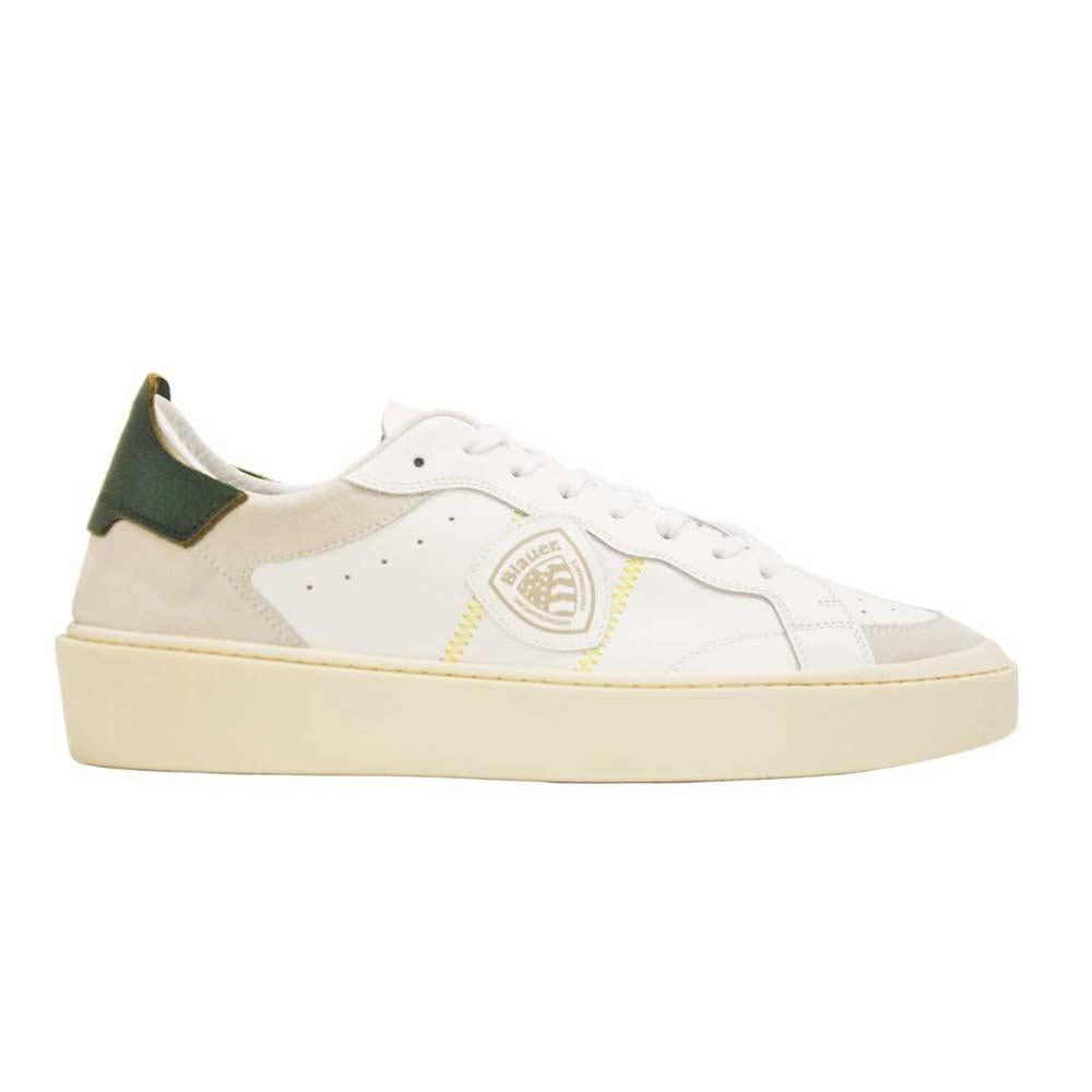BLAUER Sneakers Blauer uomo S4STATEN07 bianche S4STATEN07/LES WHITE/GREEN 