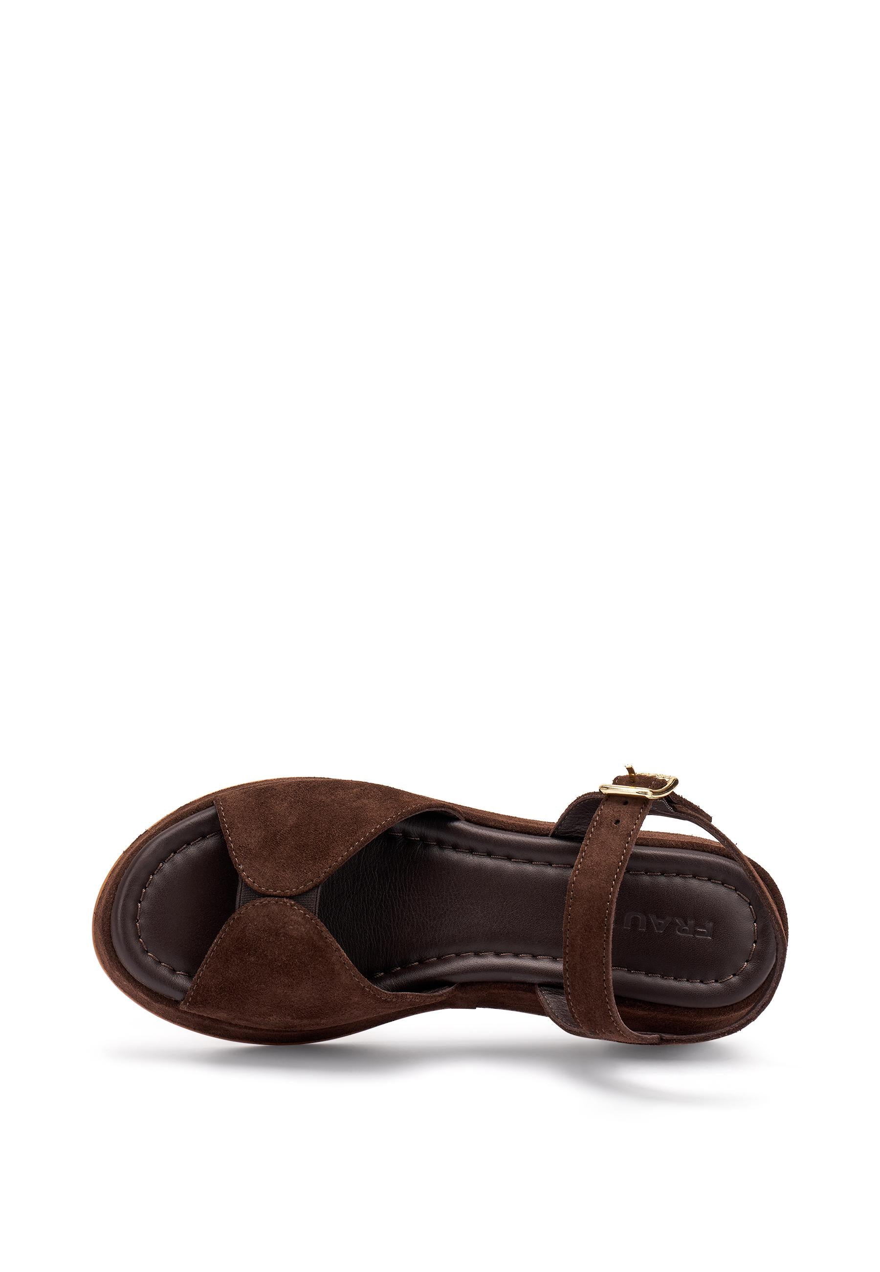 FRAU Sandalo frau donna 04b2 velour cacao pelle 04B2 VELOUR CACAO 