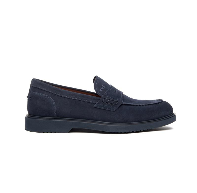 NEROGIARDINI Mocassino nerogiardini uomo e500610u scamosciato INDACO p25 E500610U 212 COLORADO INDACO 