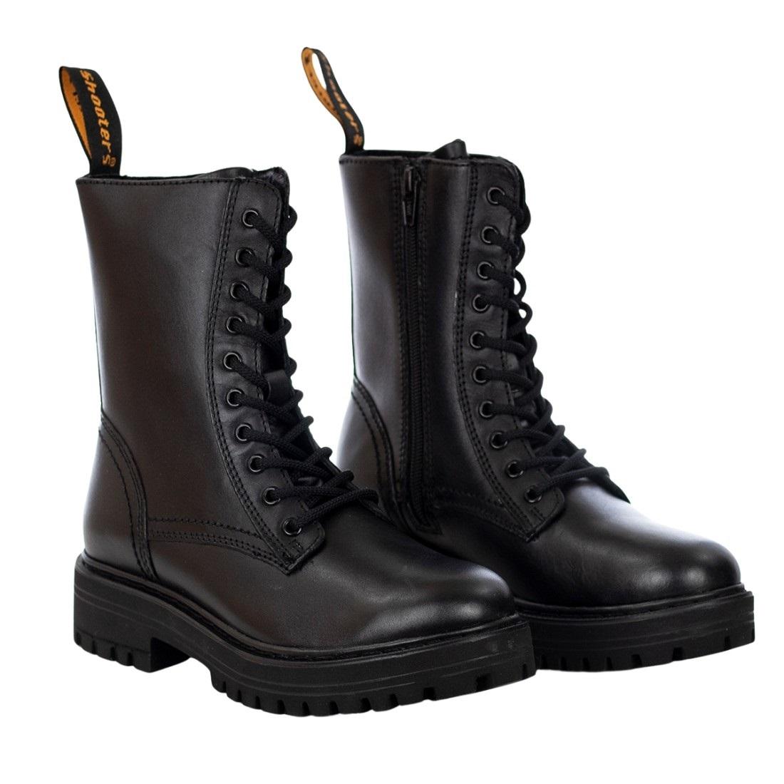 SHOOTERS Anfibi Shooters donna s14108 01 black pelle A24 S14108-01 BLACK 