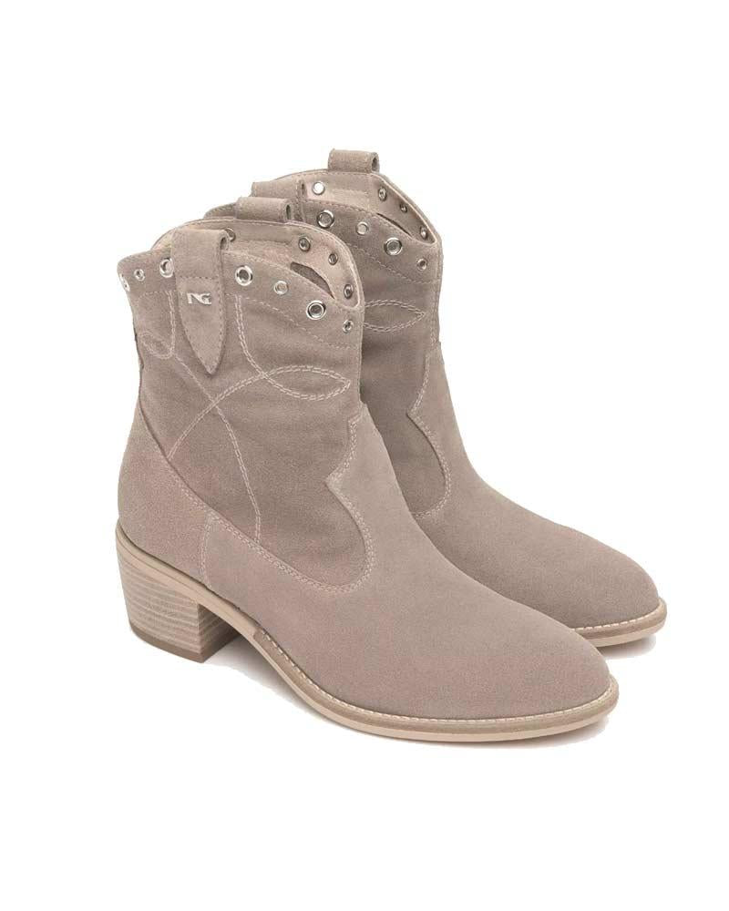 NEROGIARDINI Tronchetti NeroGiardini donna E512705D creta<BR/> E512705D 451 VELOUR CRETA 