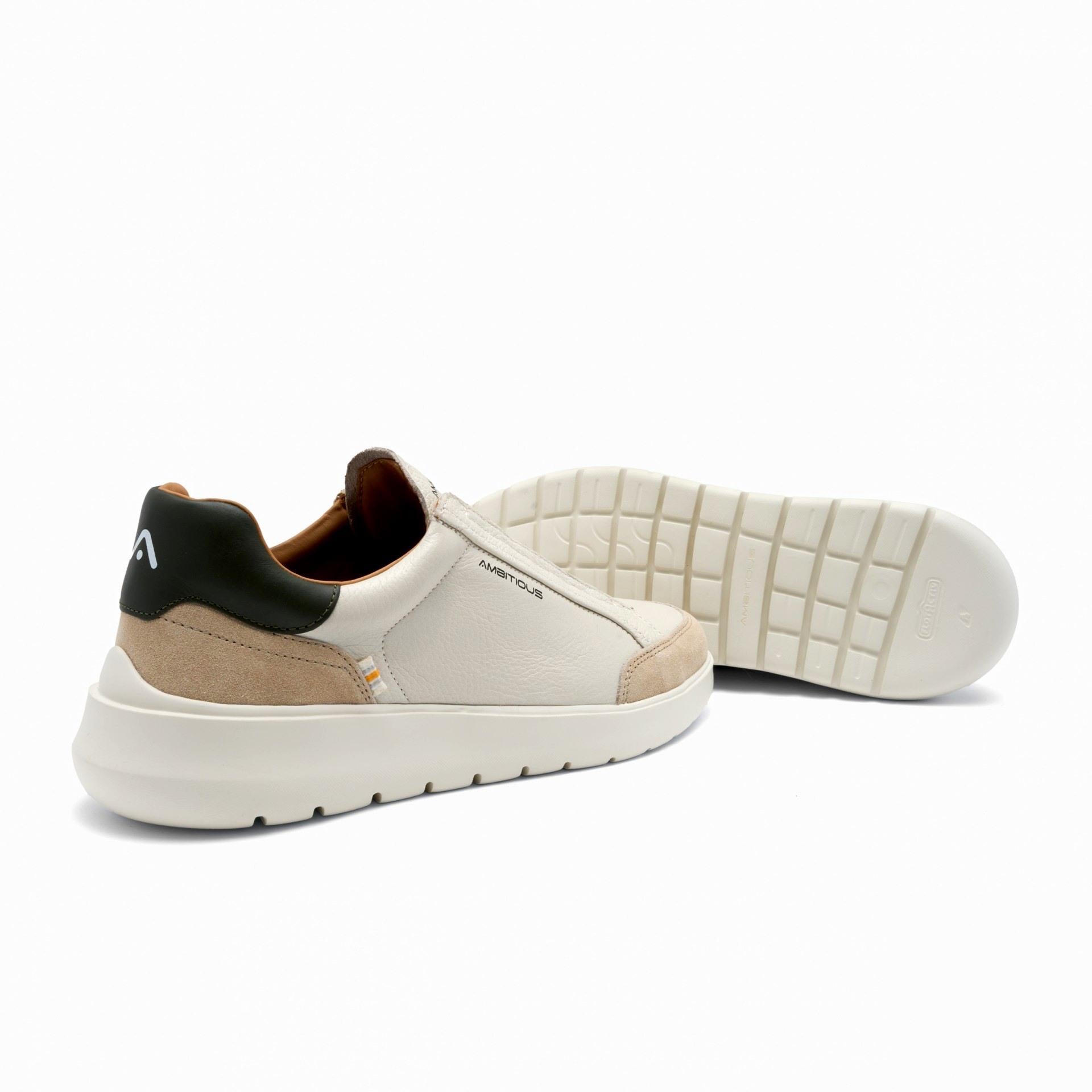 AMBITIOUS sneakers ambitious uomo hover slip on 13721a beige 13721A 7333AM HOVER 
