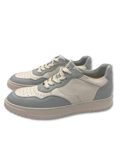 CRISTIANO GUALTIERI sneakers cristiano gualtieri  g10 suede bianca e cielo in pelle pe25 G10 SUEDE BIANCO CIELO 