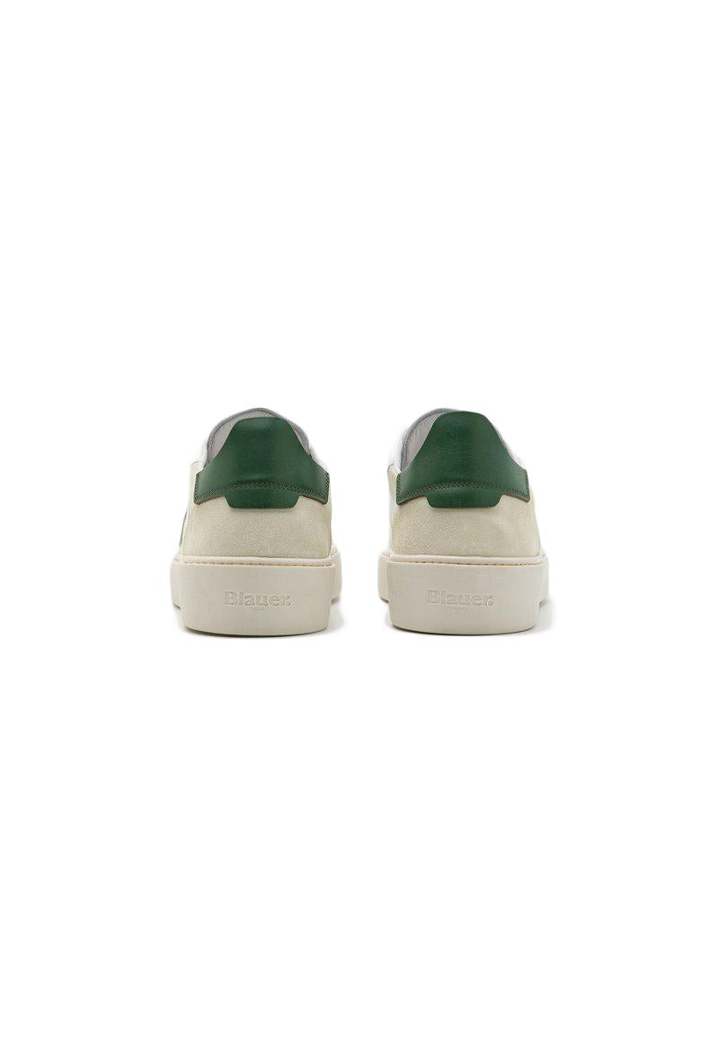 BLAUER Sneakers Blauer uomo S4STATEN07 bianche S4STATEN07/LES WHITE/GREEN 