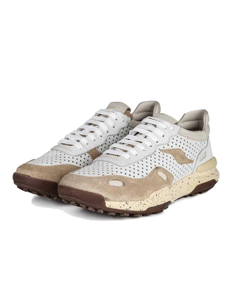 SHOOTERS Sneakers Shooters uomo S6388 bianche S6388-02 SUEDE VISONE MULTI 