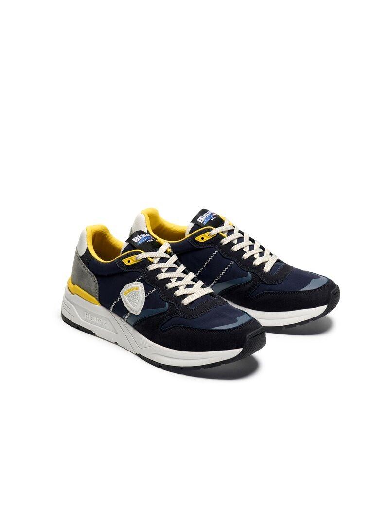 BLAUER Sneakers blauer uomo s5ray01 nyn navy yellow pe25 S5RAY01/NYN NYLON NAVY/YELLOW 