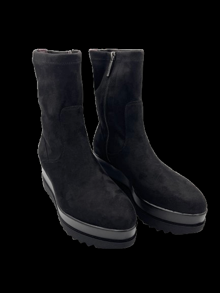 LORENZO MARI Stivaletto Lorenzo Mari clea08 black A25 CLEA 08 ALCANTARA STR NERO 