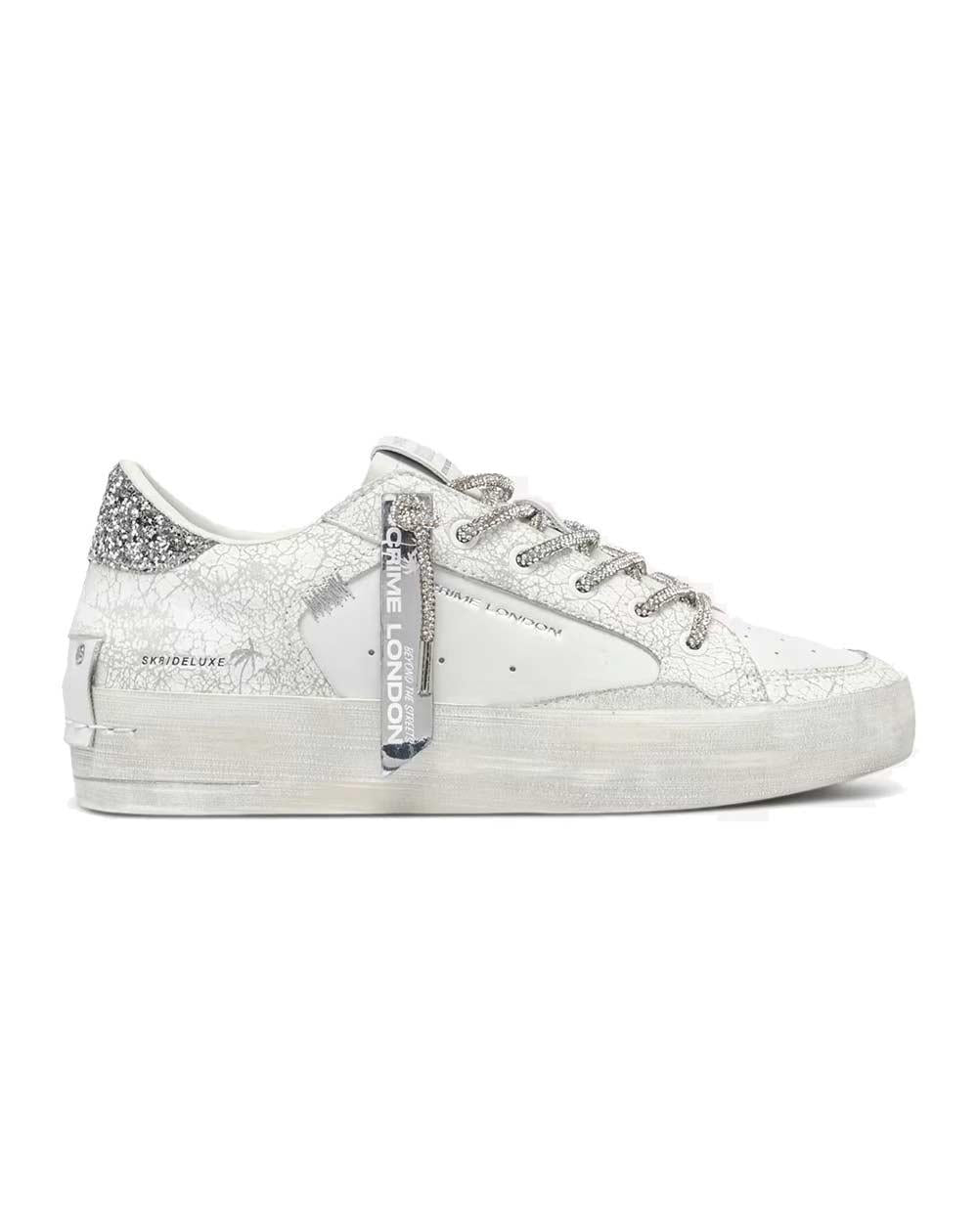 CRIME LONDON Sneakers Crime London donna SK8 Deluxe wedge  bianca 20132PP7 10 SK8 DELUXE 