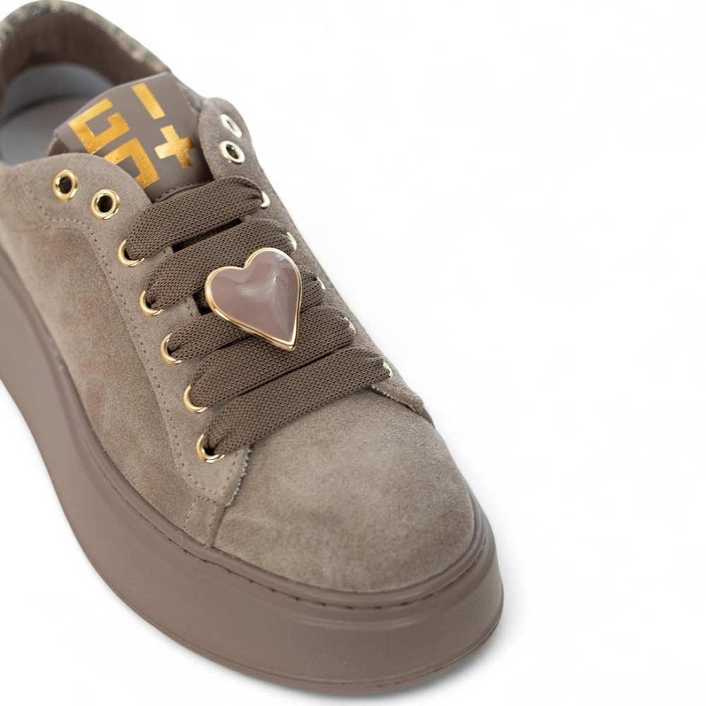 GIO+ Sneakers Gio+ donna PIA430A tortora<BR/><BR/> PIA430A COMBI TORTORA 