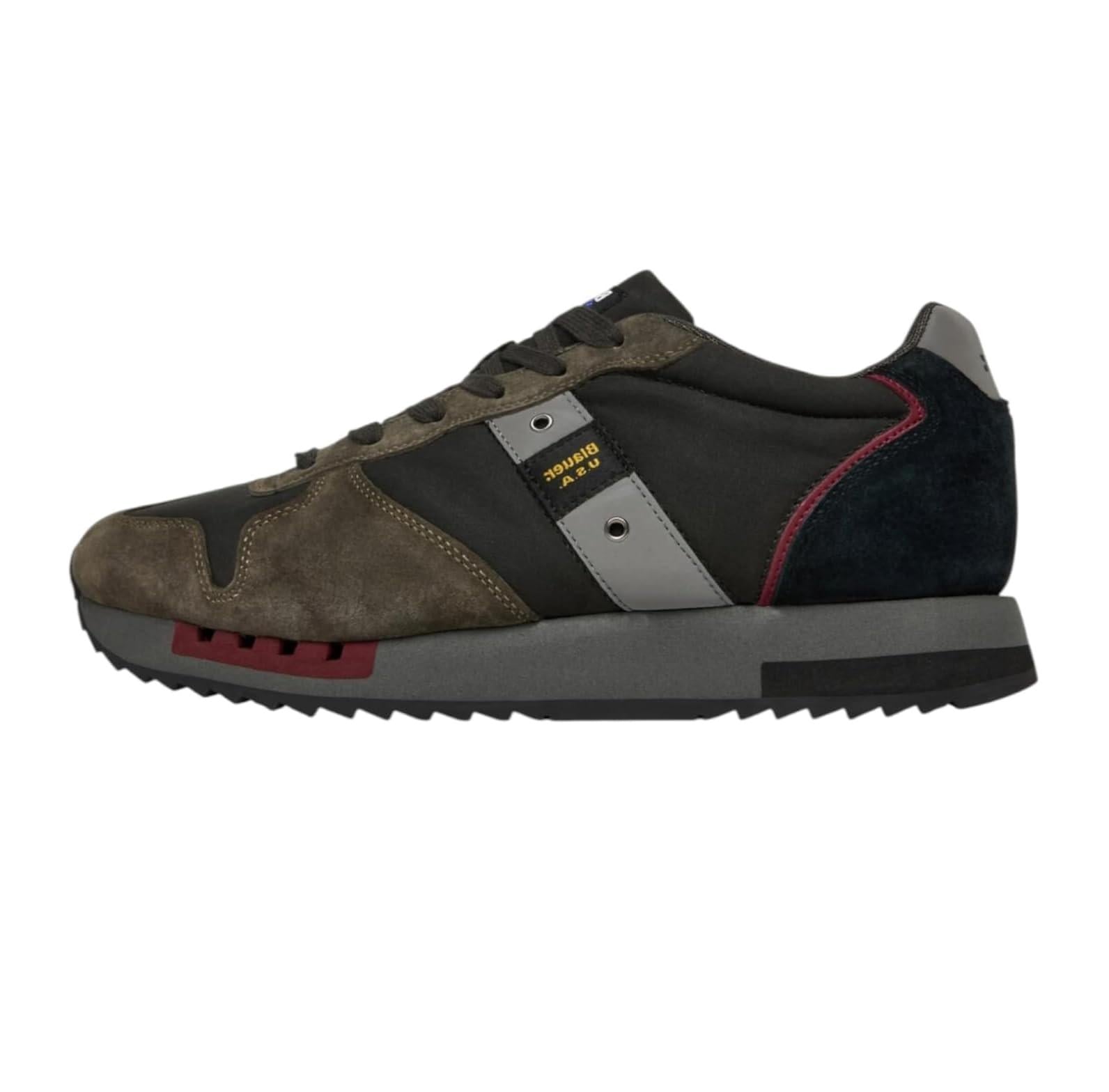 BLAUER Sneakers blauer uomo f5 queens01 black military a25<BR/><BR/> F5QUEENS01/WAX BLK BLACK/MILITARY 