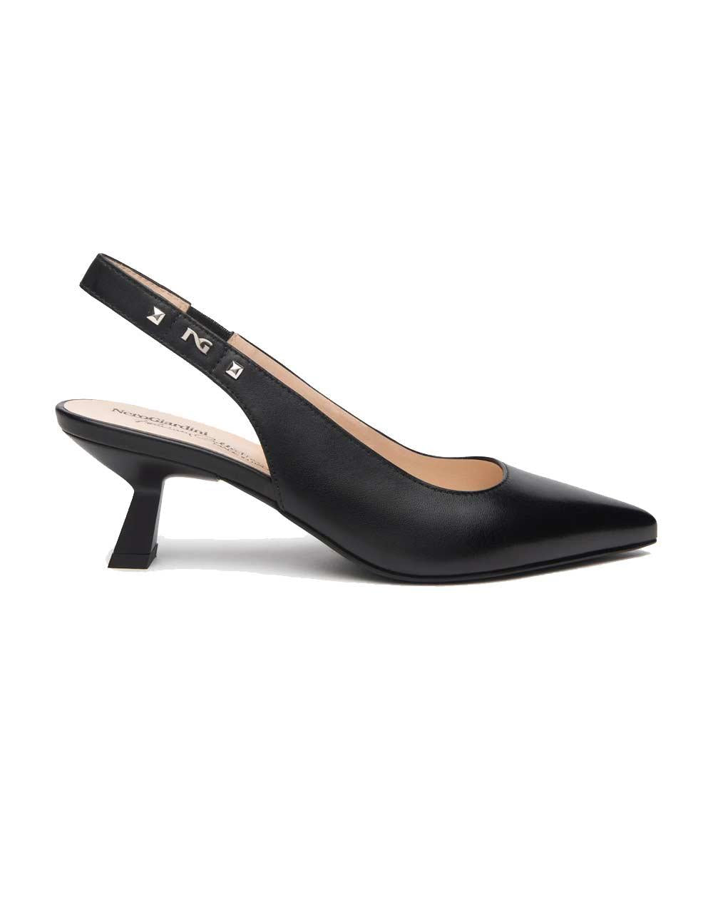 NEROGIARDINI Slingback NeroGiardini donna E615475D neri<BR/> E615475D 100 NAPPA PANDORA 