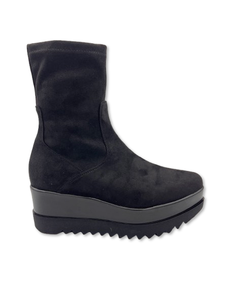 LORENZO MARI Stivaletto Lorenzo Mari clea08 black A25 CLEA 08 ALCANTARA STR NERO 