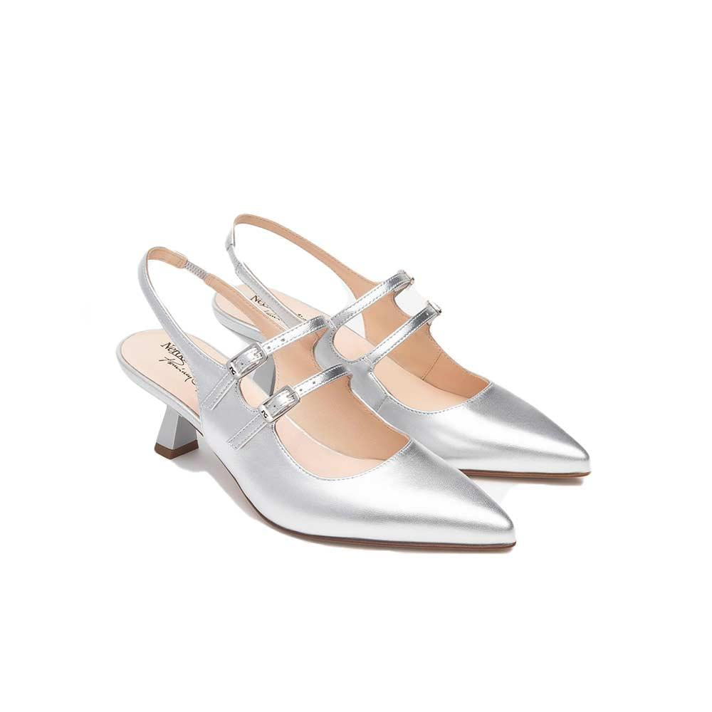 NEROGIARDINI Decollete NeroGiardini donna E512253DE argento<BR/> E512253DE 700 LAMINATO ARGENTO 