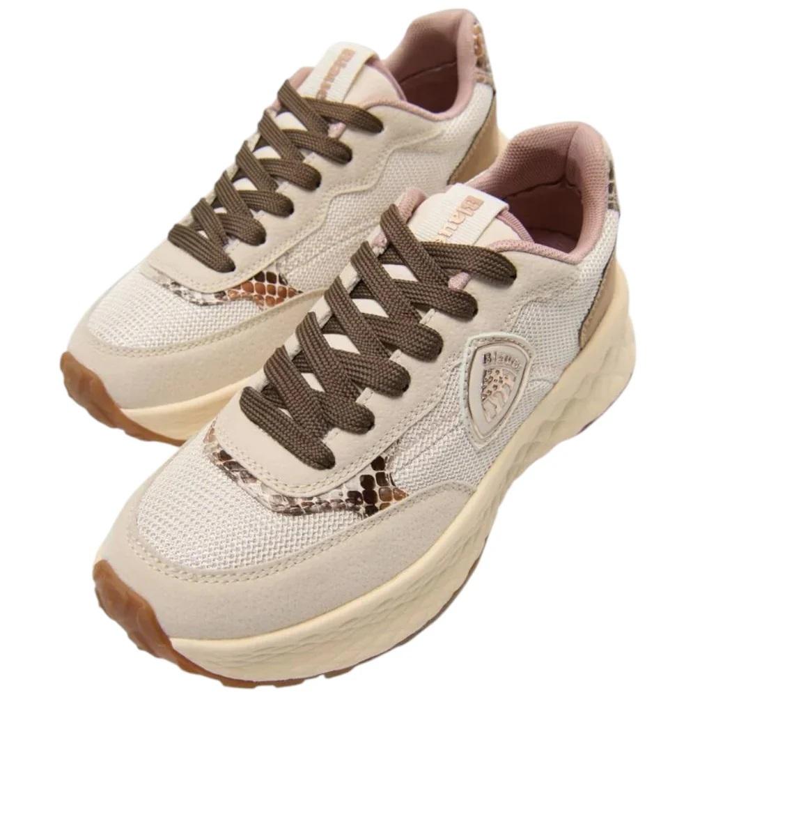 BLAUER Sneakers blauer donna f5lynn01 pyt cream a25 F5LYNN01/PYT CRE/BRW 