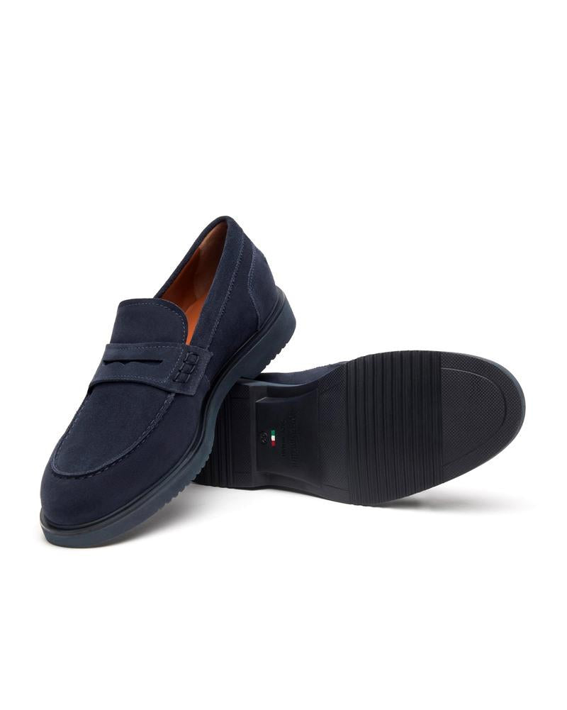 NEROGIARDINI Mocassino nerogiardini uomo e500610u scamosciato INDACO p25 E500610U 212 COLORADO INDACO 