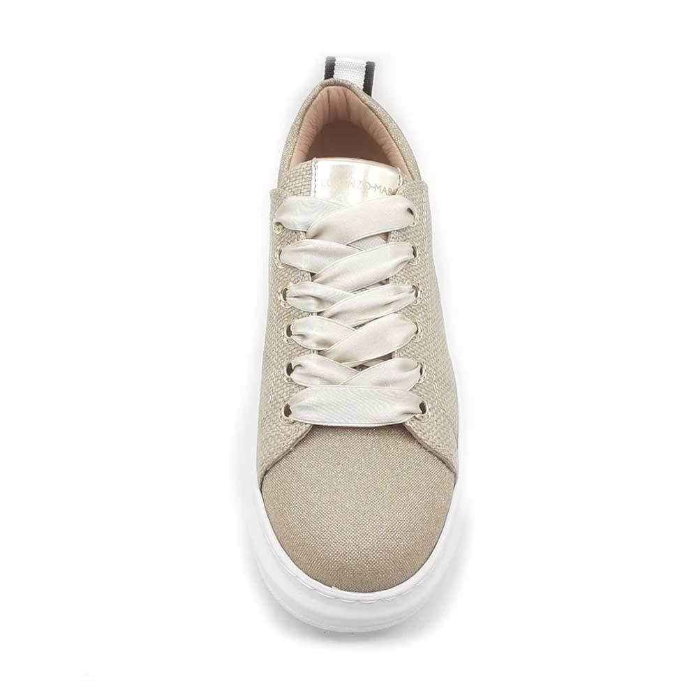 LORENZO MARI Sneakers Lorenzo Mari donna Rafia multiplatino<BR/><BR/> BEATRICE RAFIA MULTIPLATINO 
