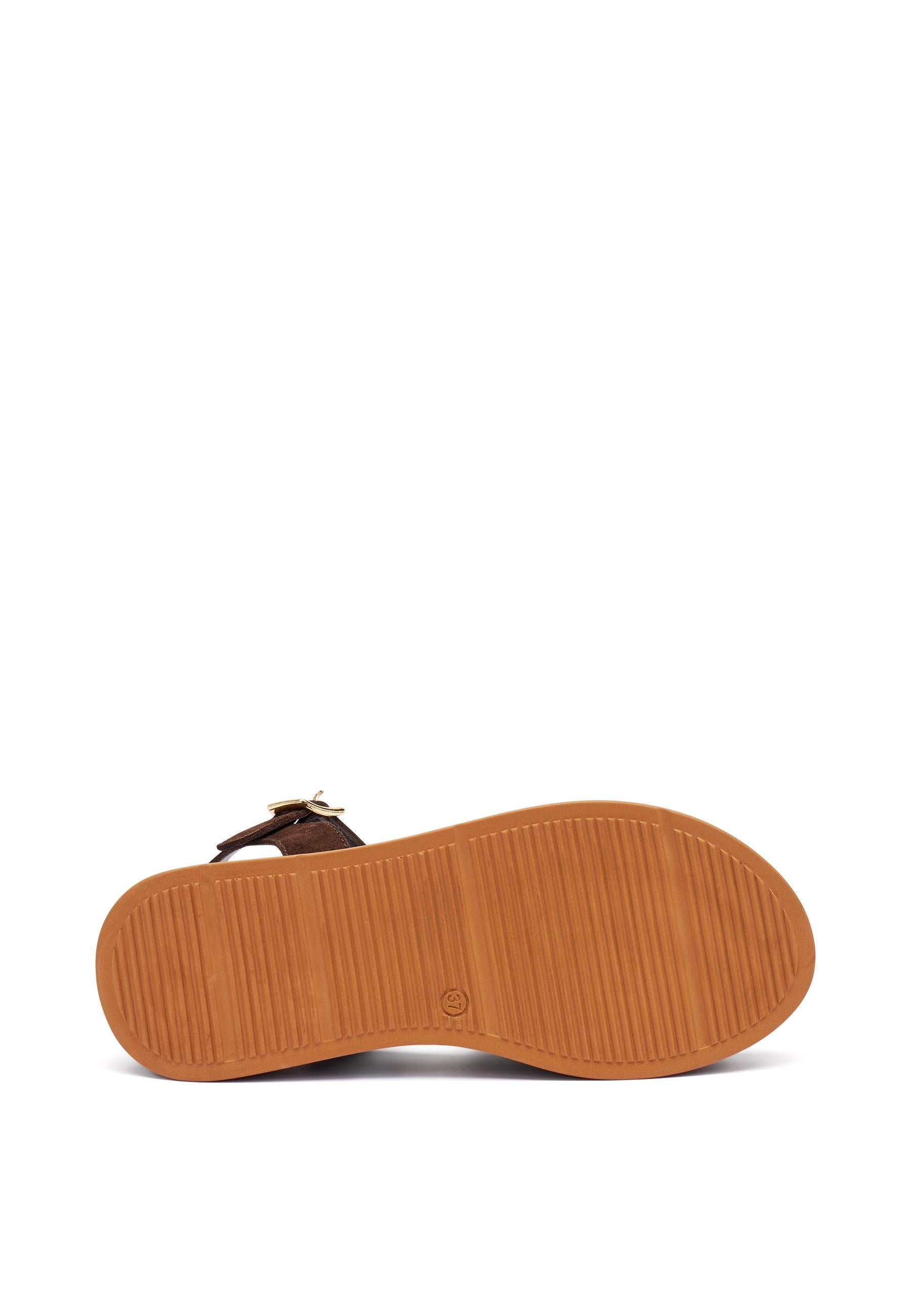 FRAU Sandalo frau donna 04b2 velour cacao pelle 04B2 VELOUR CACAO 