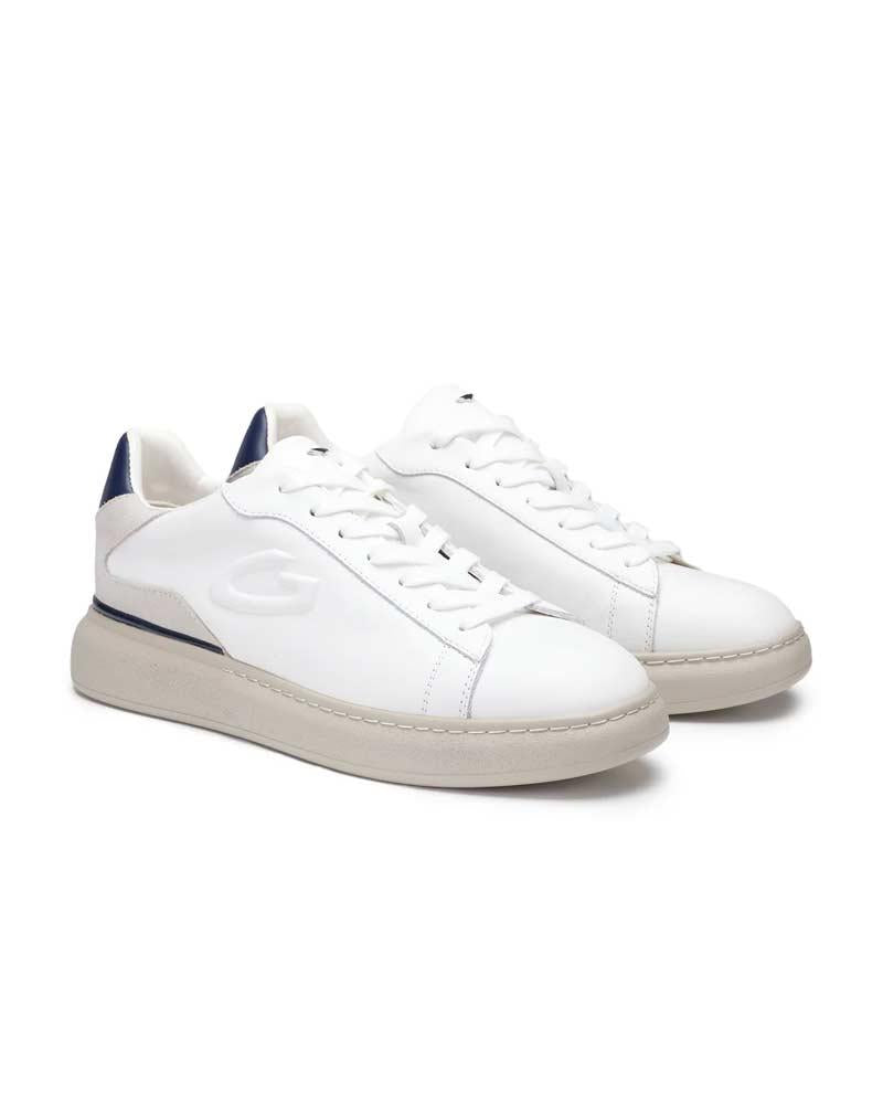 GUARDIANI Sneakers Guardiani uomo King 450001 bianca AGM450001 4500 SUEDE WHITE 
