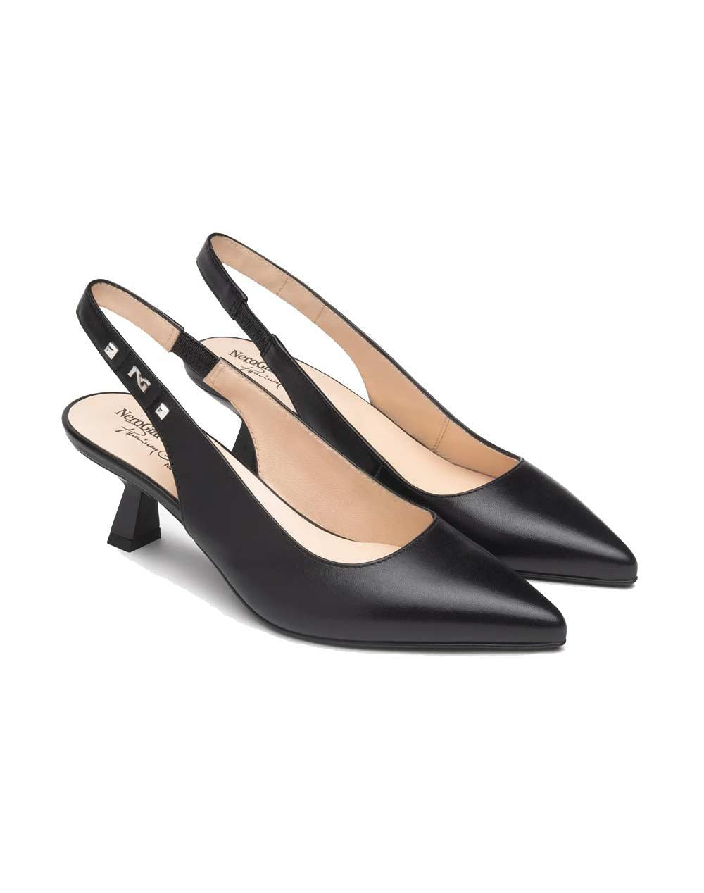 NEROGIARDINI Slingback NeroGiardini donna E615475D neri<BR/> E615475D 100 NAPPA PANDORA 