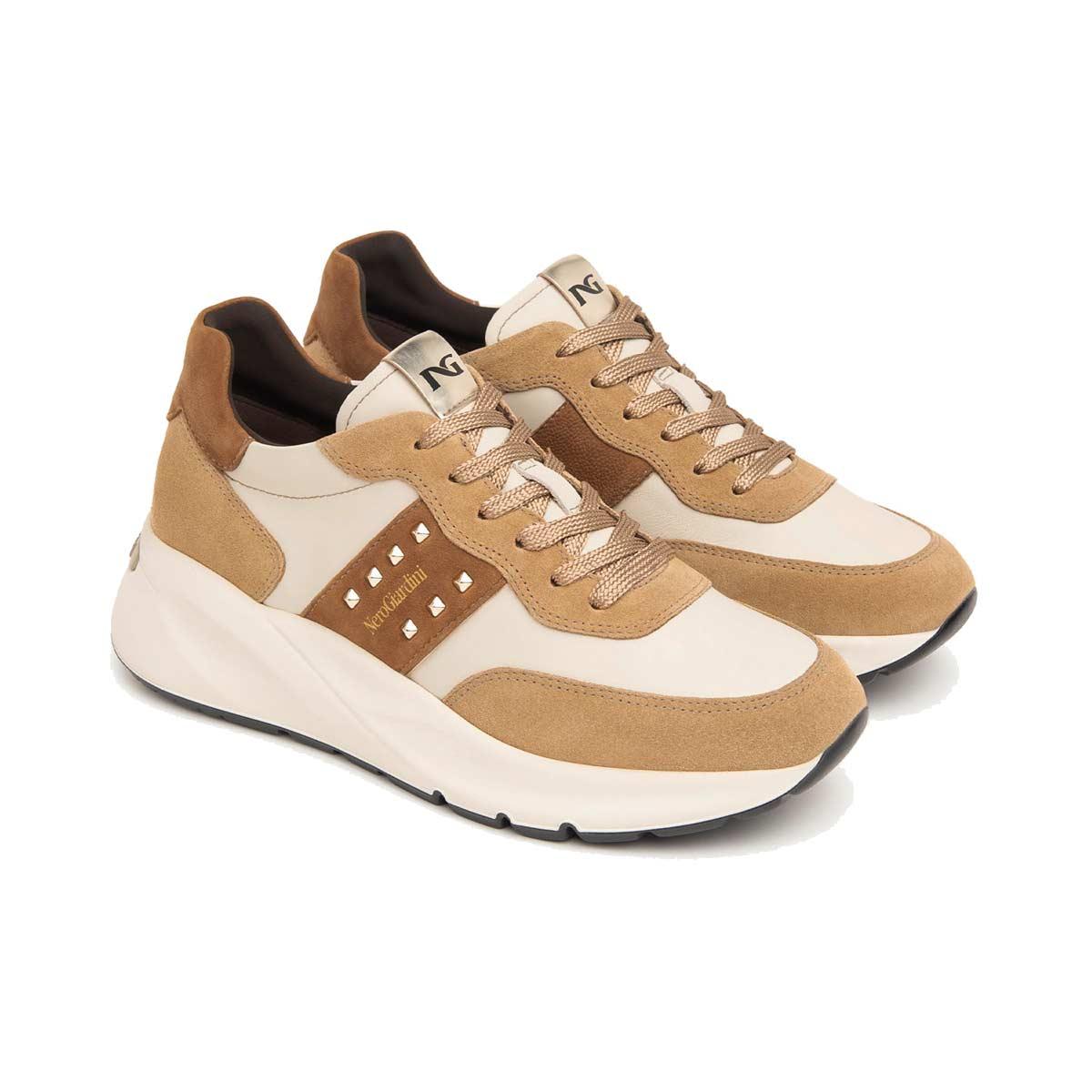 NEROGIARDINI Sneakers NeroGiardini donna I411524D ambra<BR/><BR/> I411524D 424 AROLD VELO AMBRA 