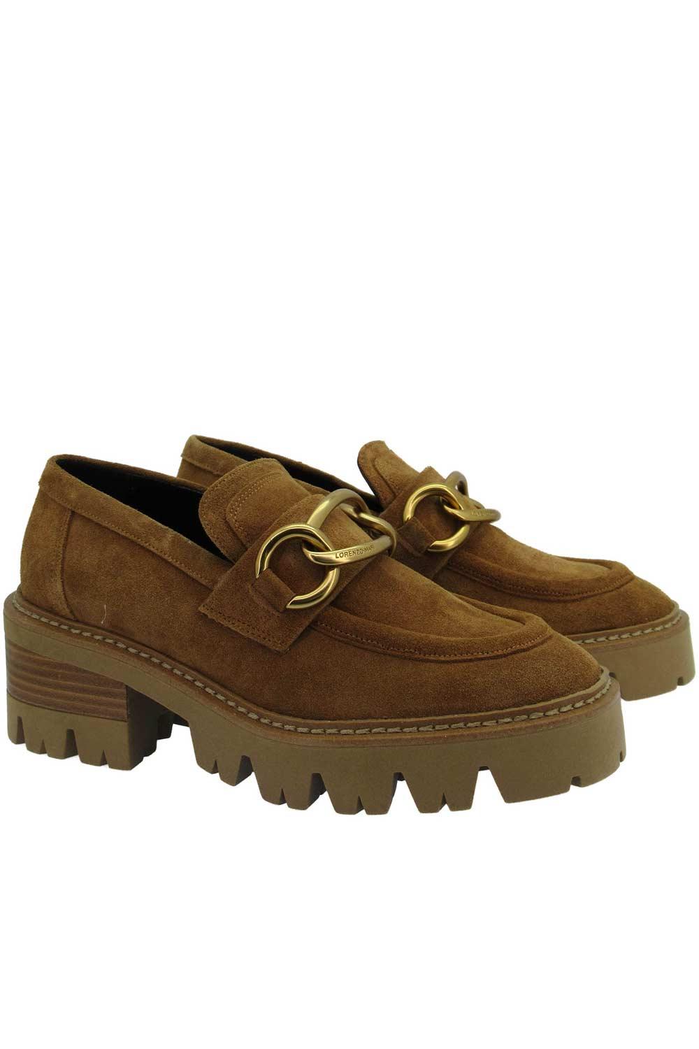 LORENZO MARI Mocassini Lorenzo Mari donna Howard beige<BR/> HOWARD 04 VELOUR AUTUNNAL 