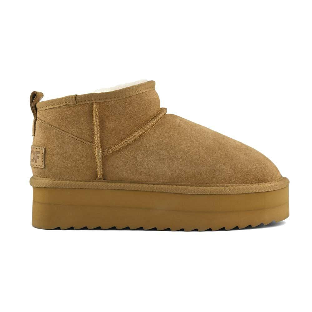COLORS OF CALIFORNIA Stivaletti donna Color's of California Yahi tan <BR/><BR/><BR/> HC.SHEARPLA2 PLATFORM SHEEPSKIN TAN 