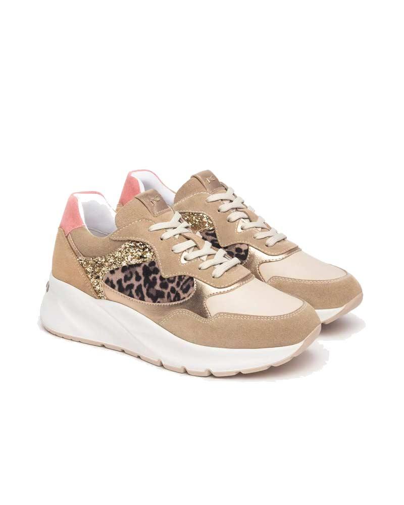 NEROGIARDINI Sneakers NeroGiardini donna E512865D marroni<BR/> E512865D 421 VELOUR NUDO 