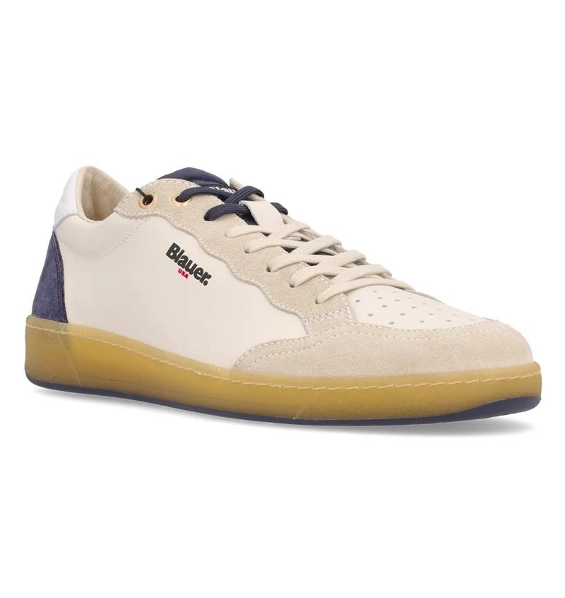BLAUER Sneakers blauer uomo s5murray 01 VILLEATHER CREAM/AVIO S5MURRAY01/VIL LEATHER CREAM/AVIO 