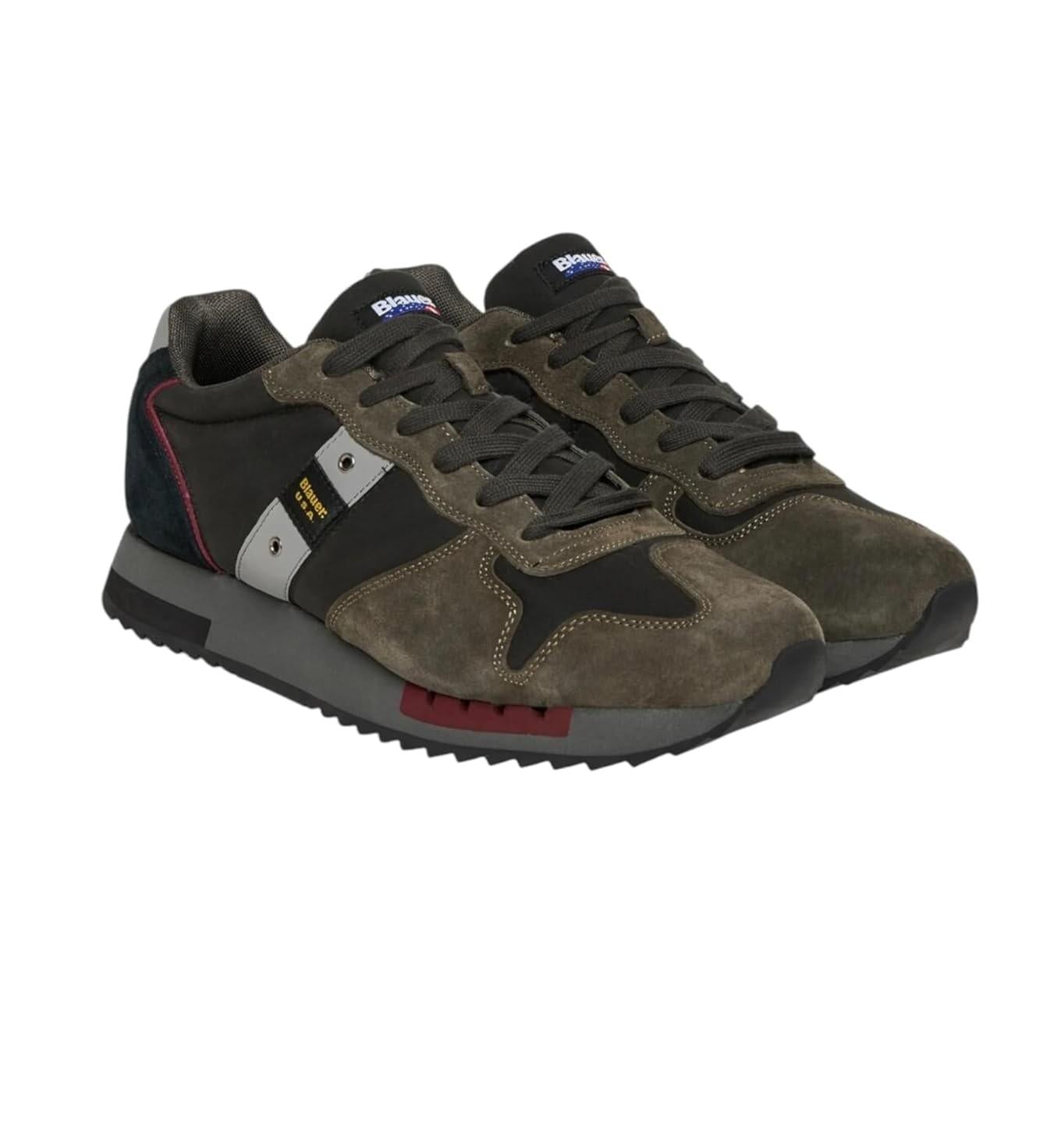 BLAUER Sneakers blauer uomo f5 queens01 black military a25<BR/><BR/> F5QUEENS01/WAX BLK BLACK/MILITARY 