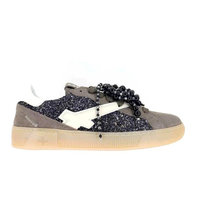 GIO+ Sneakers gio+ donna blue44a combi glitter grey a25 BLUE44A COMBI GLITTER GREY 
