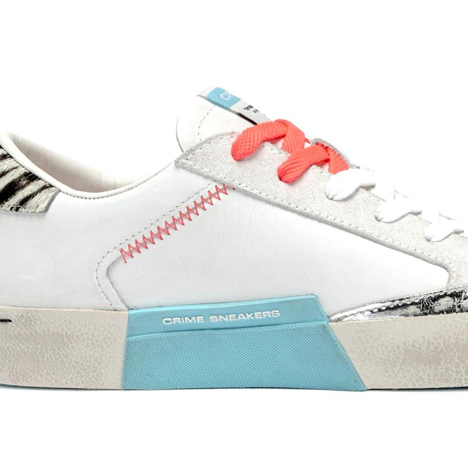 CRIME LONDON Sneakers crime london donna distressed tropical zebra w2000003 pe25 DISTRESSED W 20003PP7B WHITE 