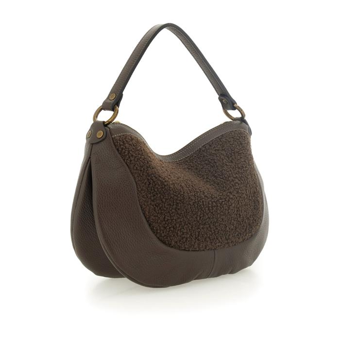 GABS Borsa Gabs a spalla MARTY curly fur + bull quercia G011170T2_X2922 C1562 MARTY TG M 