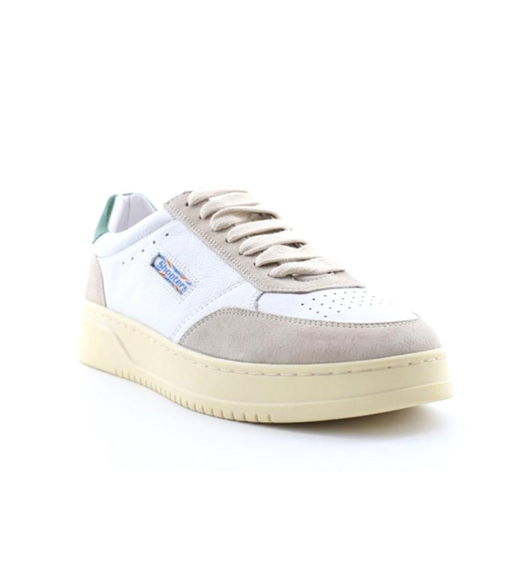 SHOOTERS Sneakers Shooters uomo S5584 bianche S5584-02 SILVER GREEN 