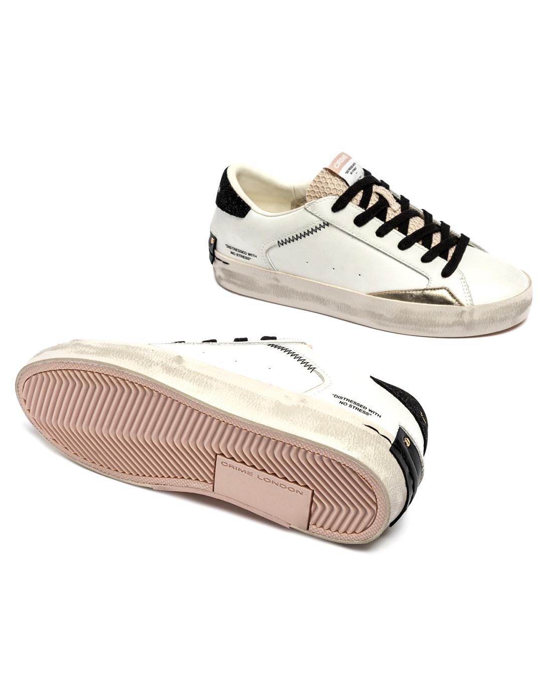CRIME LONDON Sneakers crime london donna distressed ivory shadow a25 DISTRESSED 25001AA8B 