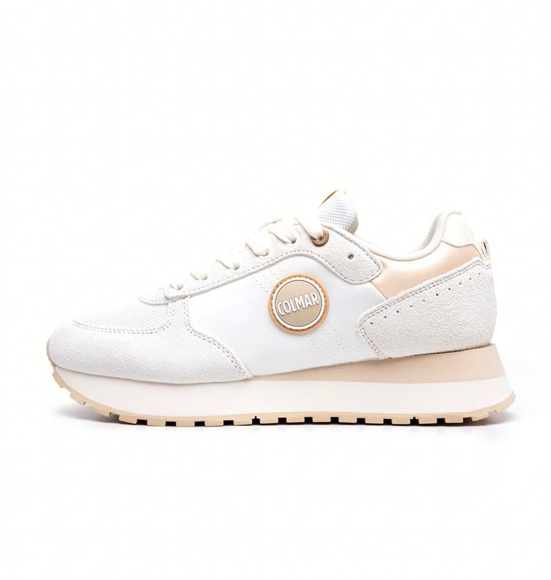 COLMAR Sneakers colmar donna travis authentic 12 white p25 TRAVIS AUTHENTIC 120 WHITE-LT GOLD 