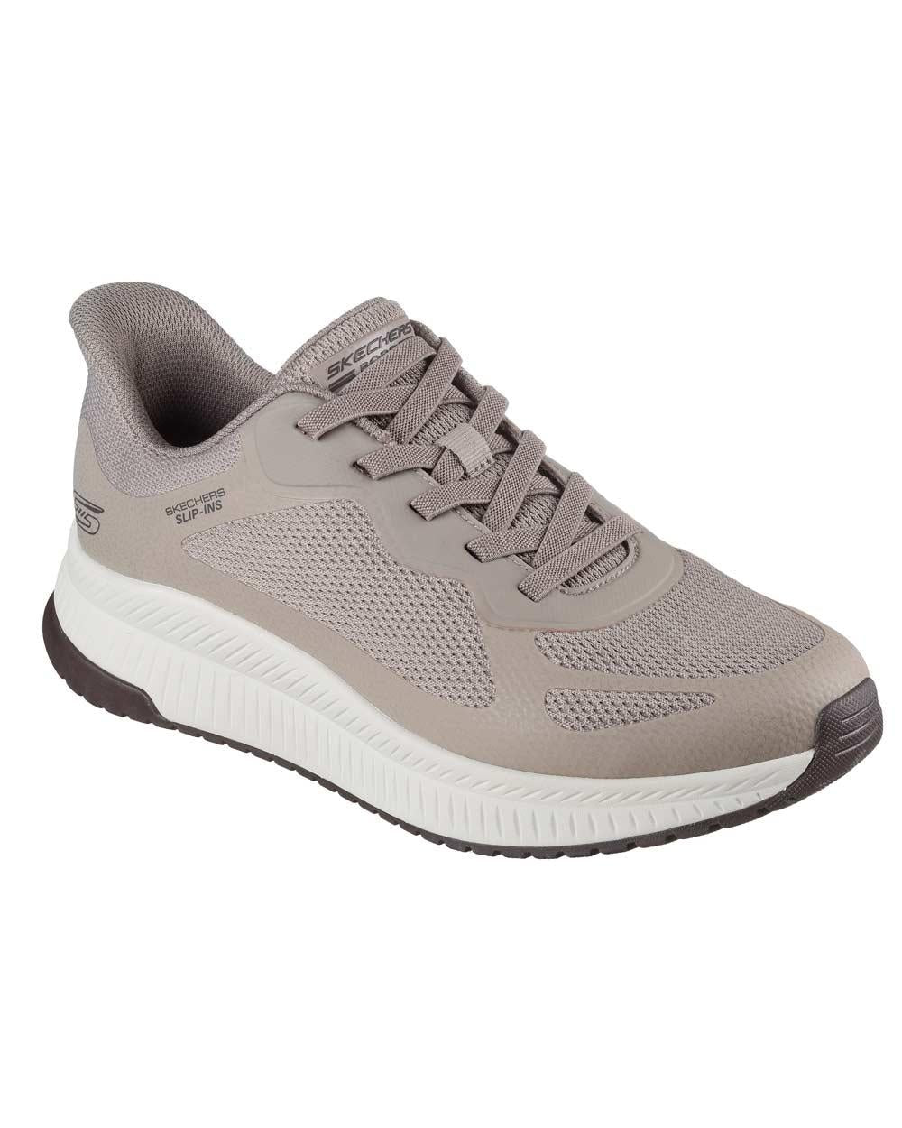 SKECHERS Sneakers Skechers uomo 118423 Bobs taupe scuro 118423 DKTP BOBS SQUAD 4 