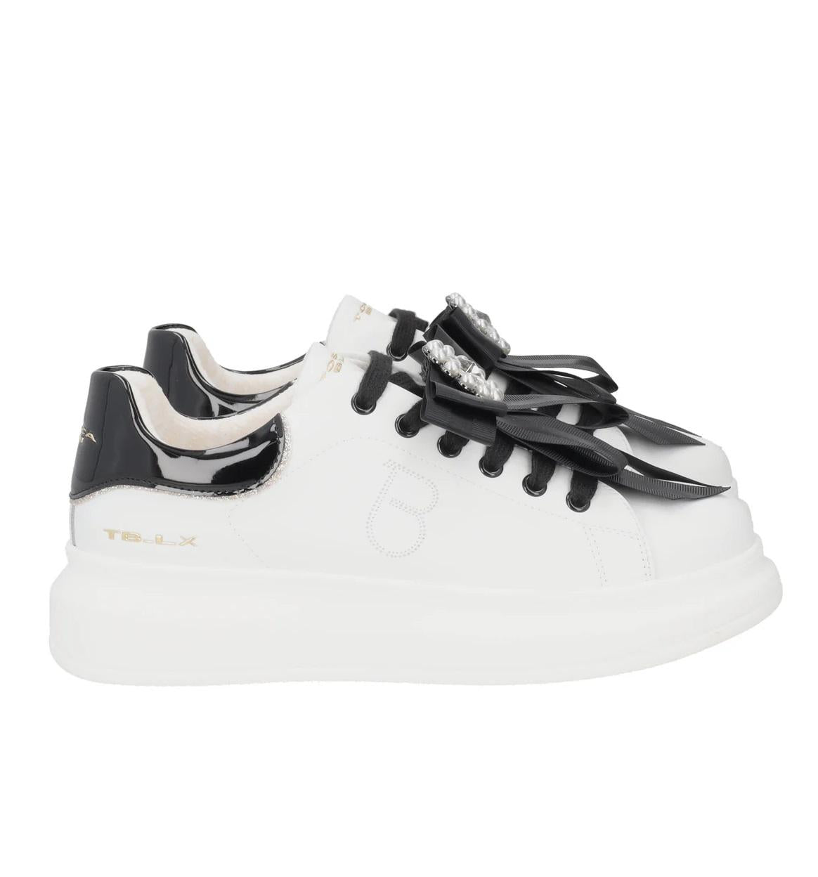 TOSCA BLU Sneakers tosca blu donna chic sf2501 white fiocco a25 SF2501S006 00A FIOCCO BIANCO/NERO 