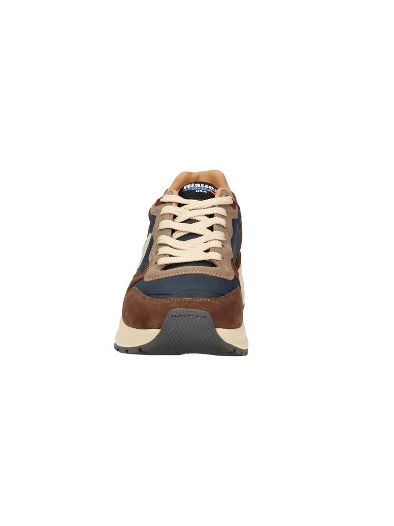 BLAUER Sneakers blauer uomo F5ray02 navy brown a25 F5RAY02/NUS NVY/DKB NAVY DARK BROWN 