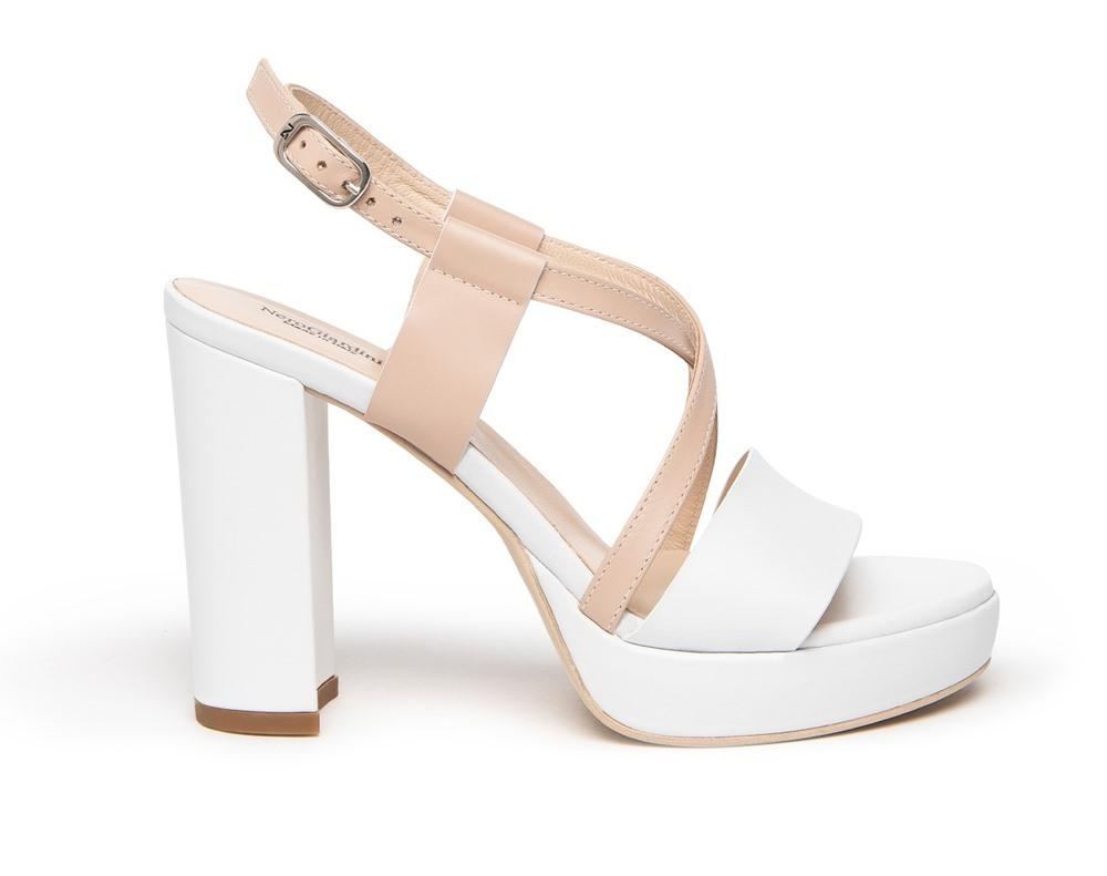 NEROGIARDINI Sandali NeroGiardini donna E307543D bianchi PE23 E307543D 707 LOIRA BIANCO 