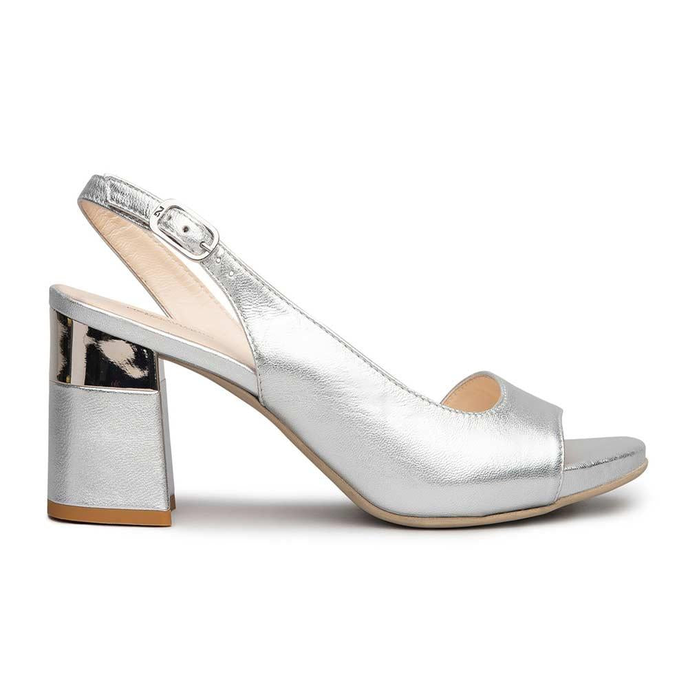 NEROGIARDINI Sandali NeroGiardini donna E012862DE argento<BR/> E012862DE 700 LAMINATO ARGENTO 