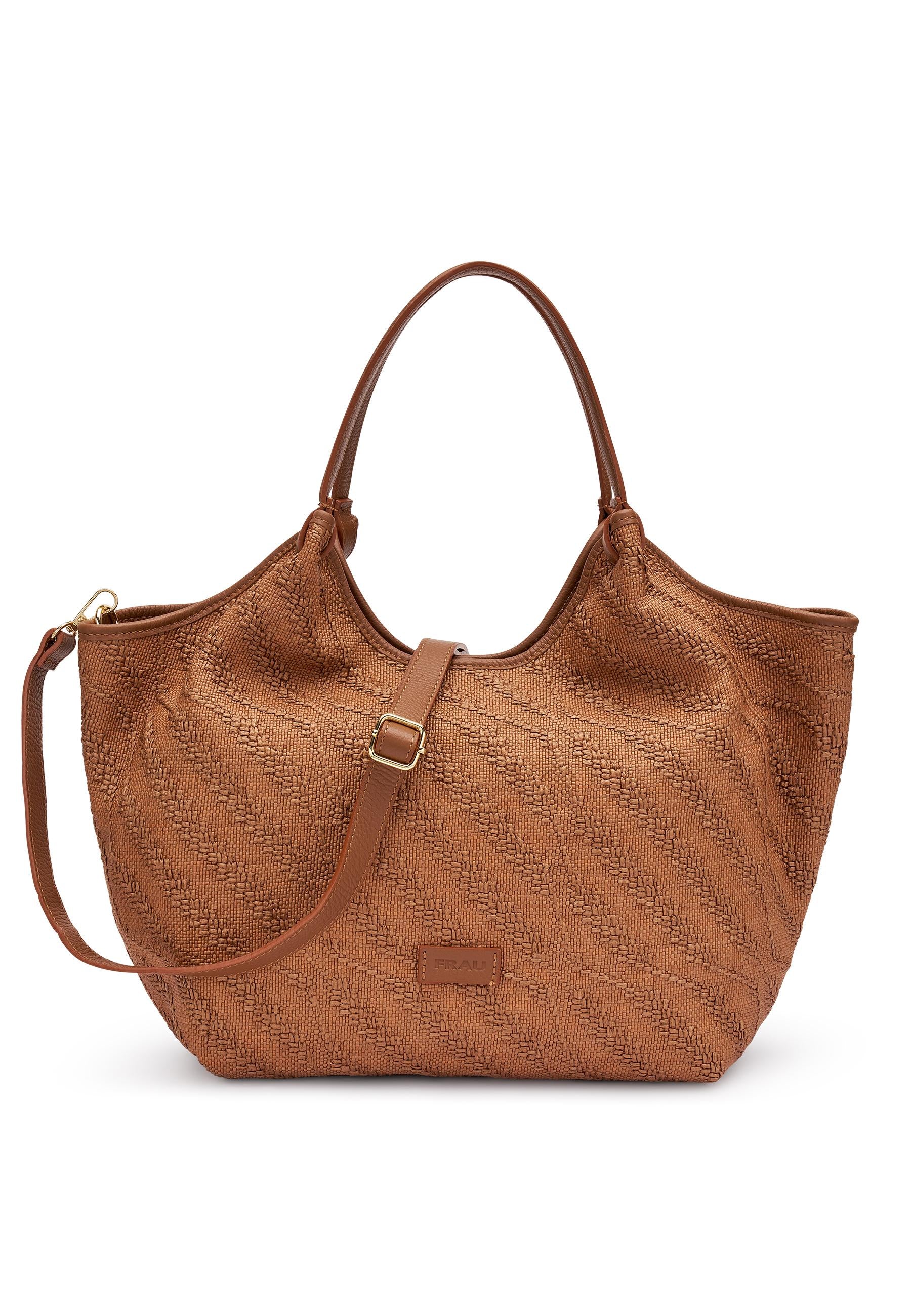 FRAU Borsa frau donna B356 EAR CARAMELLO maxi shopper B356 EAR CARAMELLO 