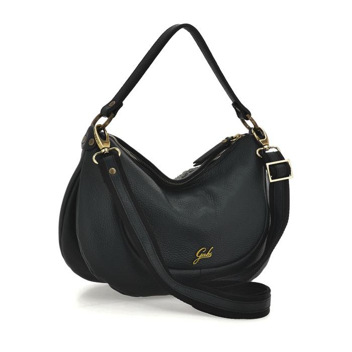 GABS Borsa gabs a spalla MARTY Taglia M Linea Trinidad in Pelle nera G011170T2_X2922 C0001 MARTY TG M 