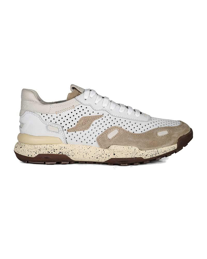 SHOOTERS Sneakers Shooters uomo S6388 bianche S6388-02 SUEDE VISONE MULTI 