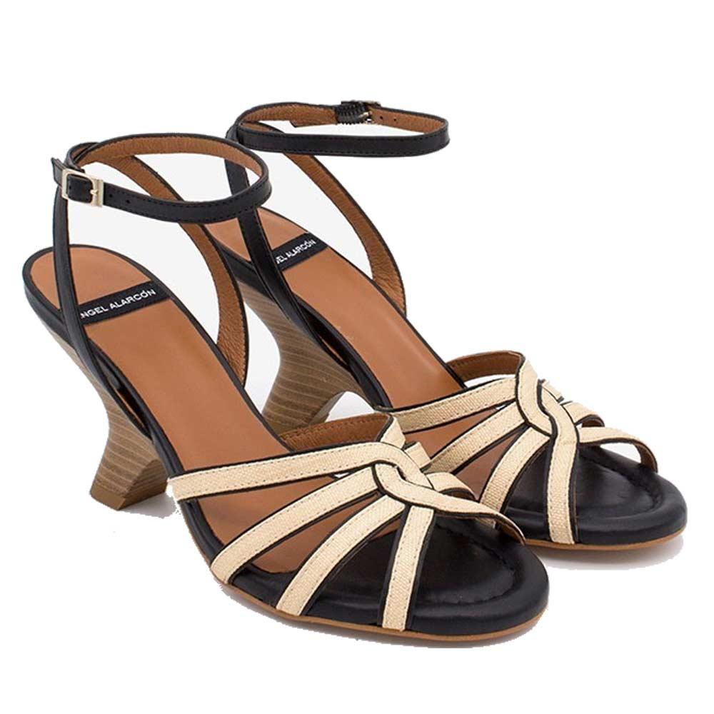 ANGEL ALARCON Sandali Angel Aracon donna 24072 Karen neri<BR/><BR/> 24072 CRIM NEGRO 