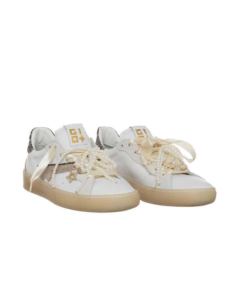 GIO+ Sneakers Gio+ donna Blue bianche<BR/> BLUE100 COMBI CASUAL CHIC 