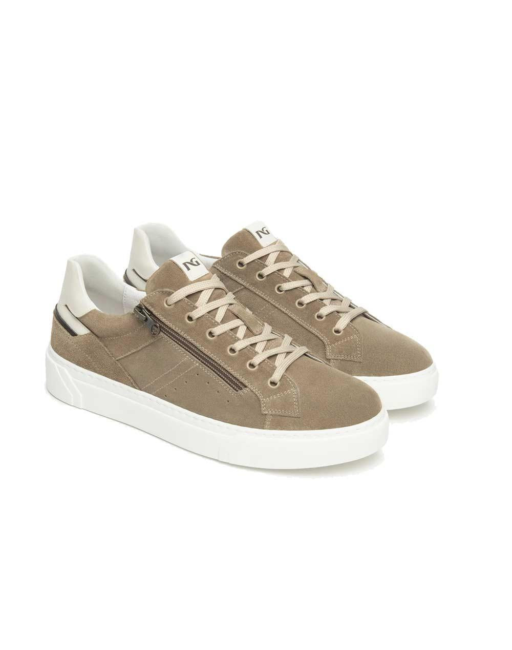 NEROGIARDINI Sneakers NeroGiardini uomo E601131U argilla suede<BR/> E601131U 501 AROLD VELO 