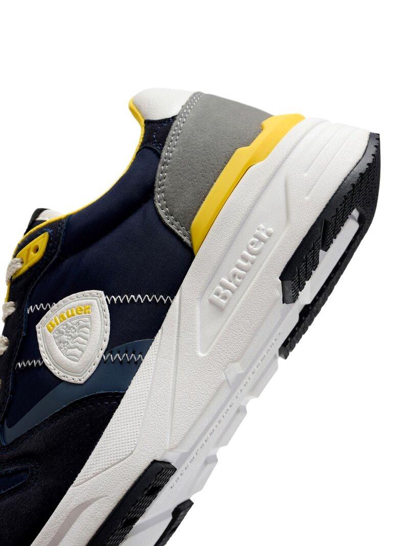 BLAUER Sneakers blauer uomo s5ray01 nyn navy yellow pe25 S5RAY01/NYN NYLON NAVY/YELLOW 