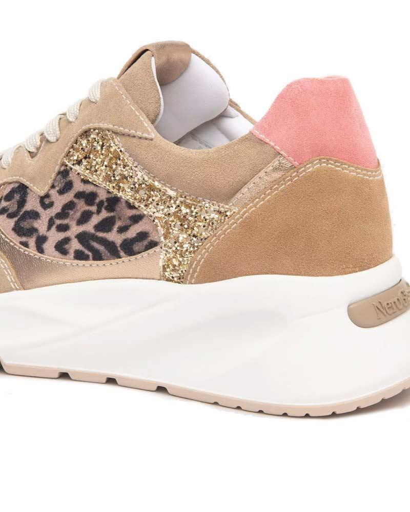 NEROGIARDINI Sneakers NeroGiardini donna E512865D marroni<BR/> E512865D 421 VELOUR NUDO 