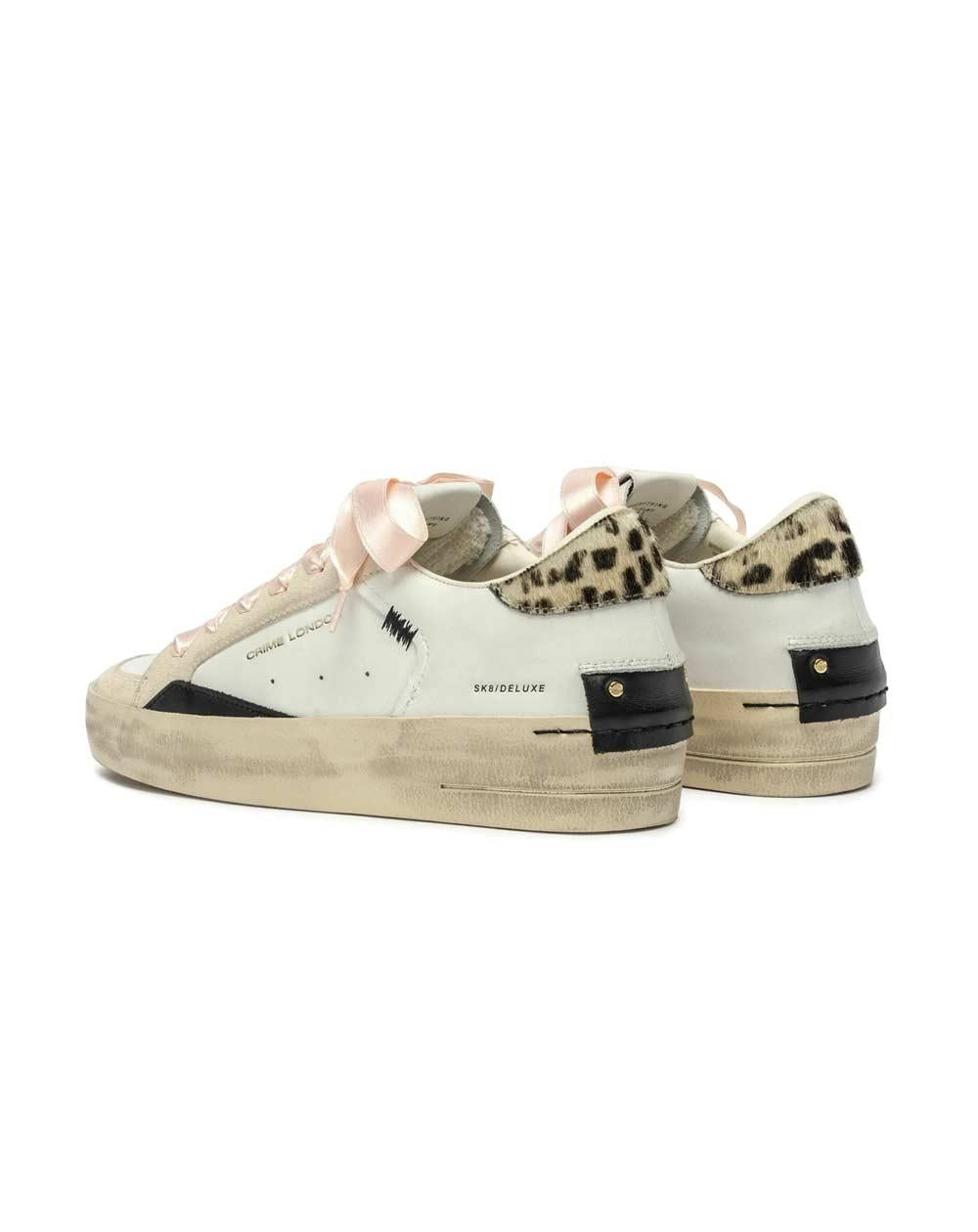 CRIME LONDON Sneakers Crime London donna SK8 Deluxe wedge  bianca rosa 25191AA8B 10 SK8  DELUXE WEDGE 